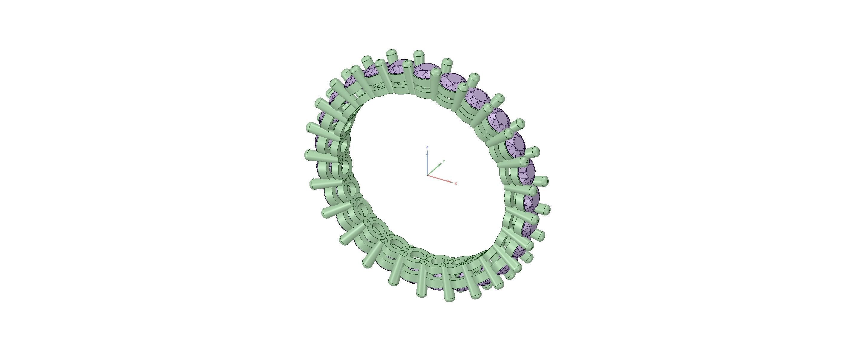 Eternity band basket prong set  3D model_3