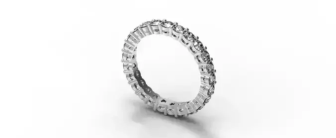 Eternity band basket prong set 