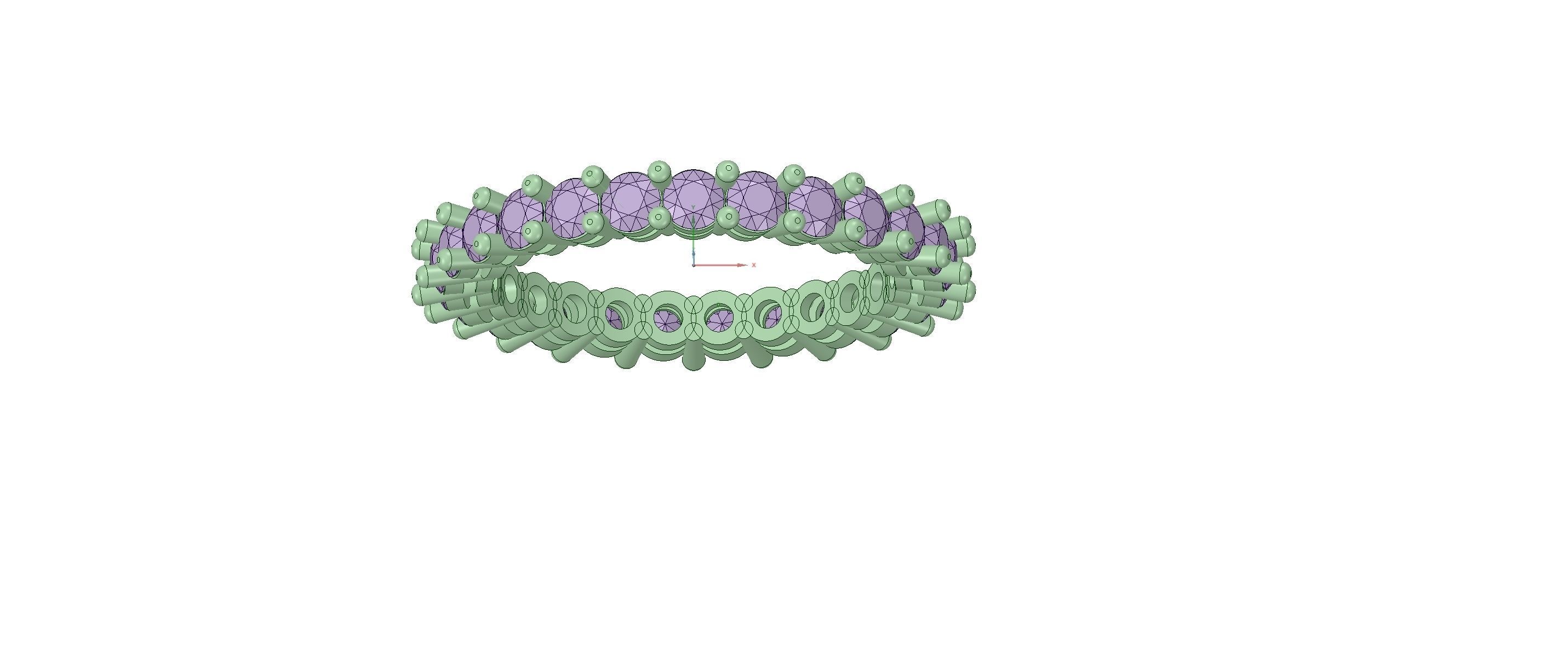 Eternity band basket prong set  3D model_4