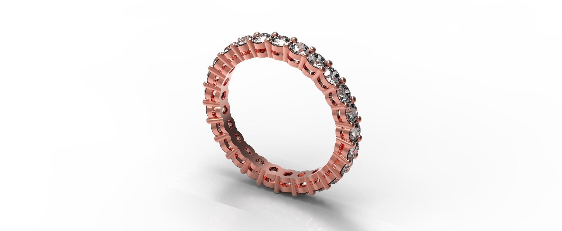 Eternity band basket prong set  3D model_2