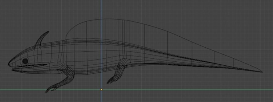 Axolotl 3D model Low-poly 3D model_2