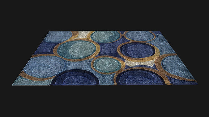 Carpet rectangle Low-poly 3D model