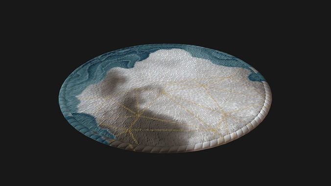 Carpet round Low-poly 3D model