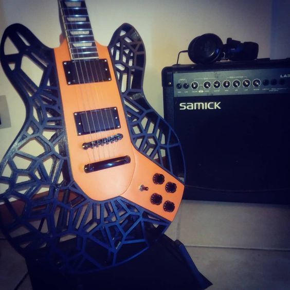 VORONOI GUITAR 3D PRINT 3D print model_4
