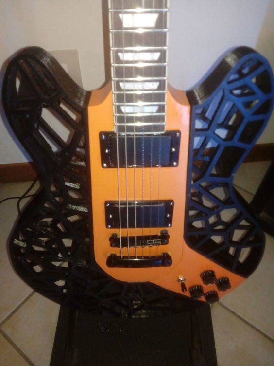 VORONOI GUITAR 3D PRINT 3D print model_5