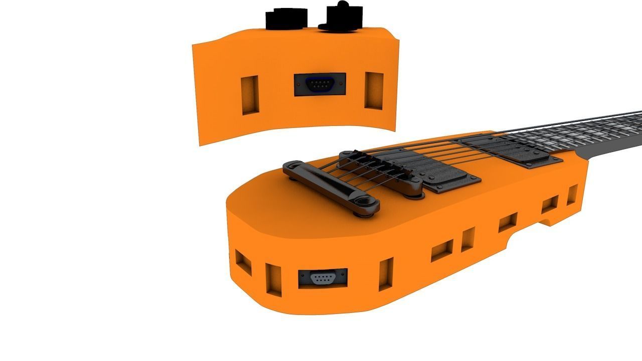 VORONOI GUITAR 3D PRINT 3D print model_28