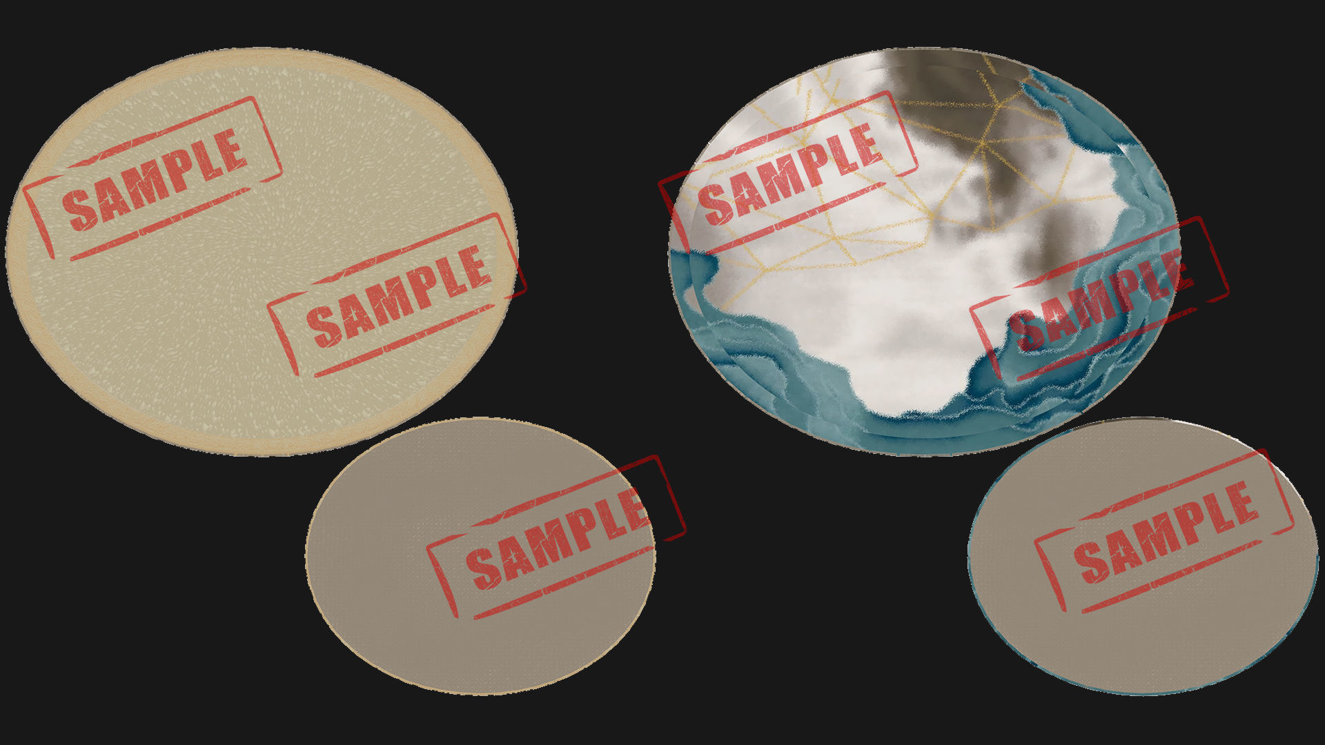 Carpet set Low-poly 3D model_8