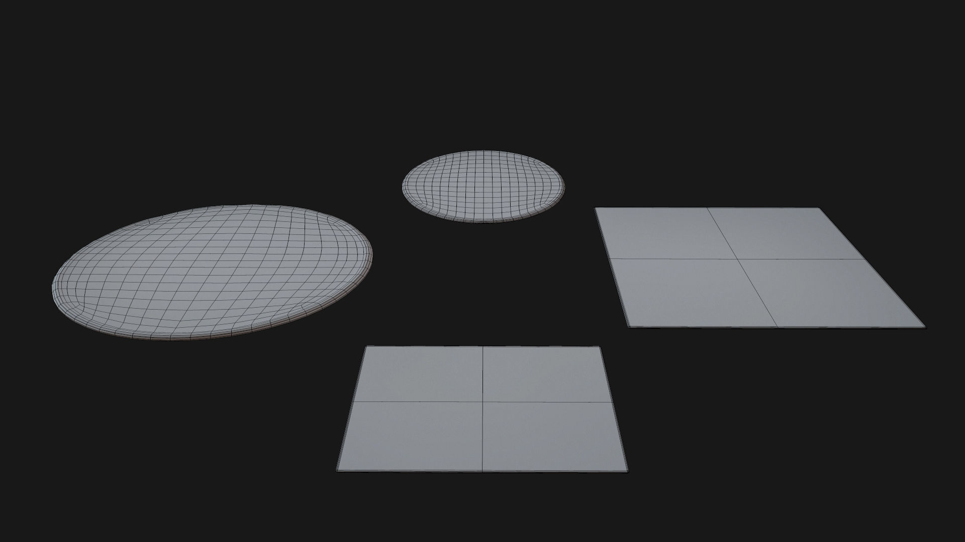 Carpet set Low-poly 3D model_3