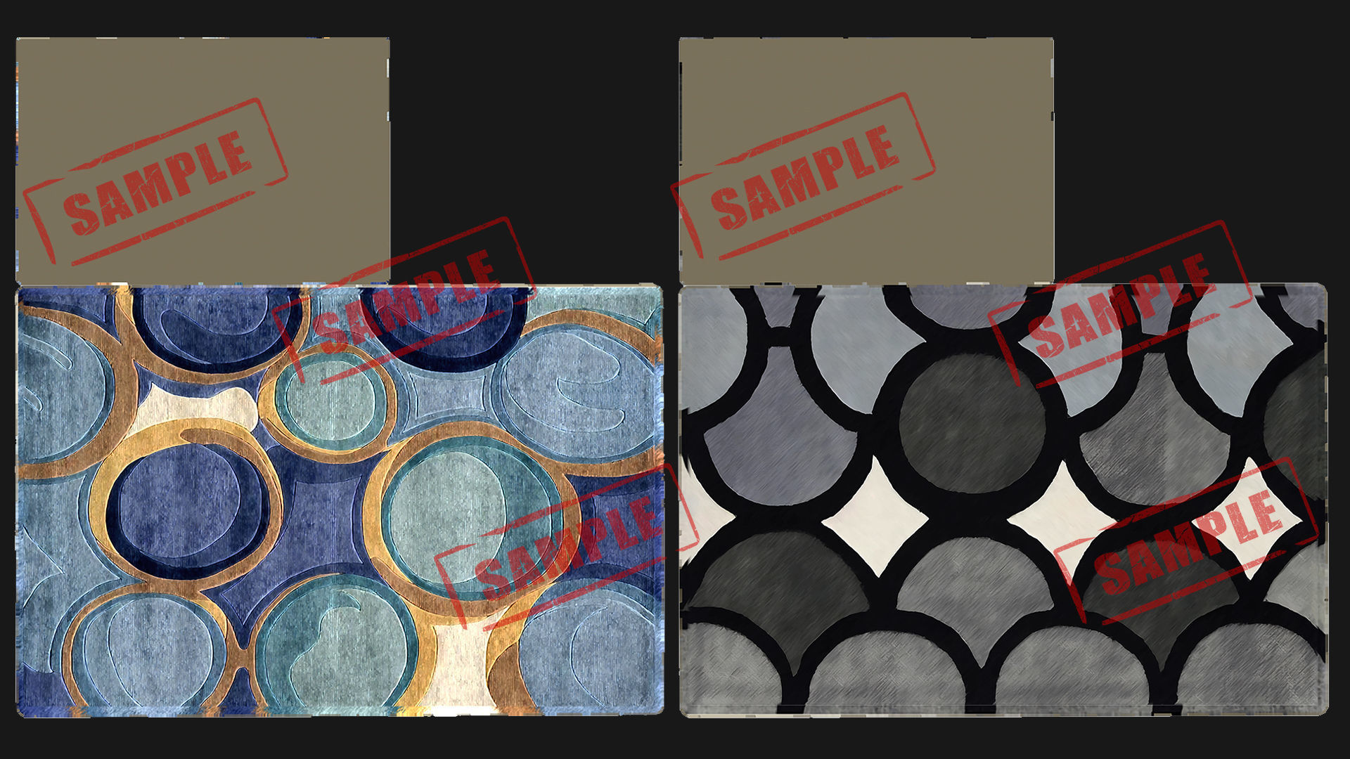 Carpet set Low-poly 3D model_16