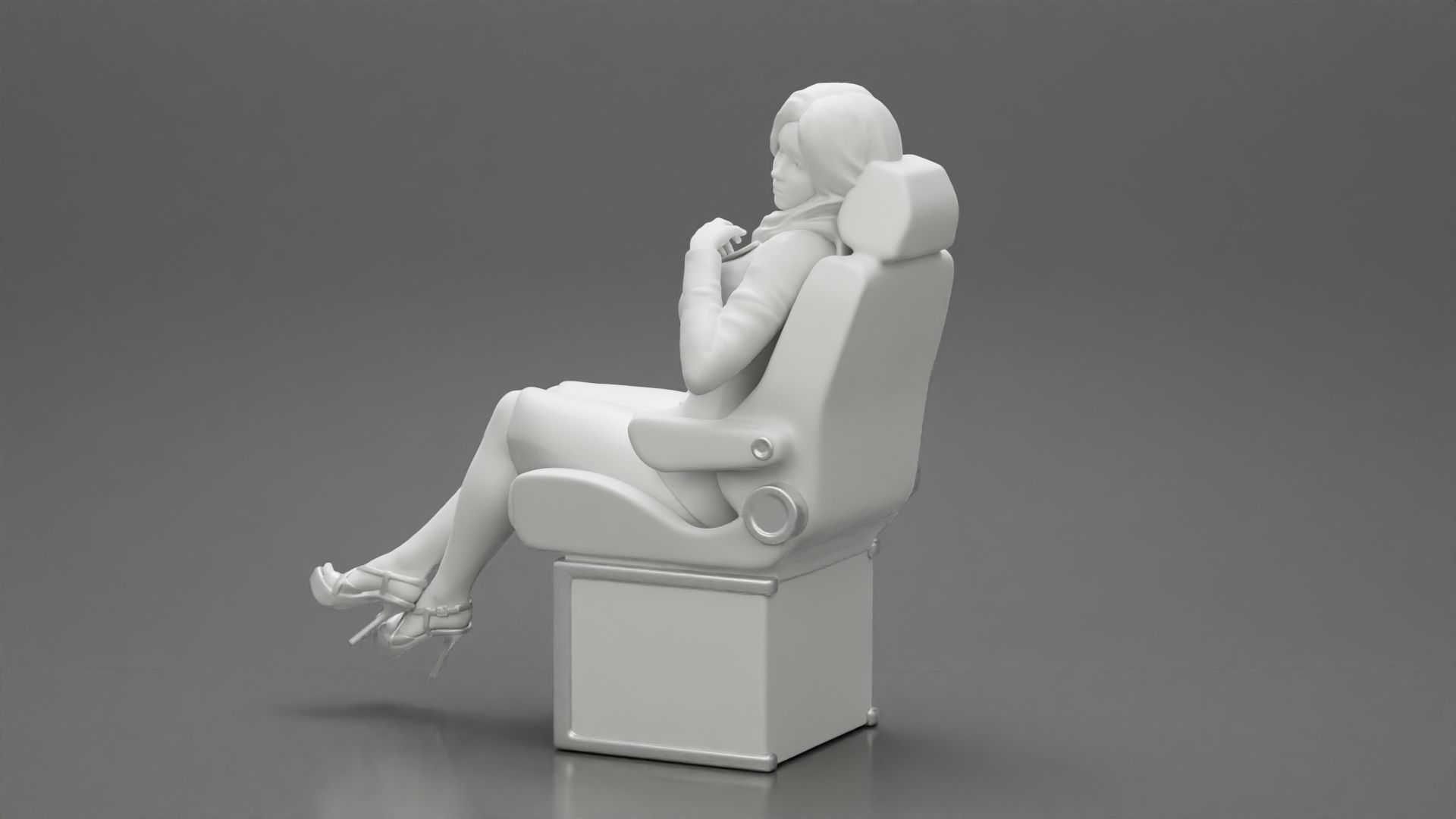 2 Businesswoman Sitting On Private Plane 3D print model_12