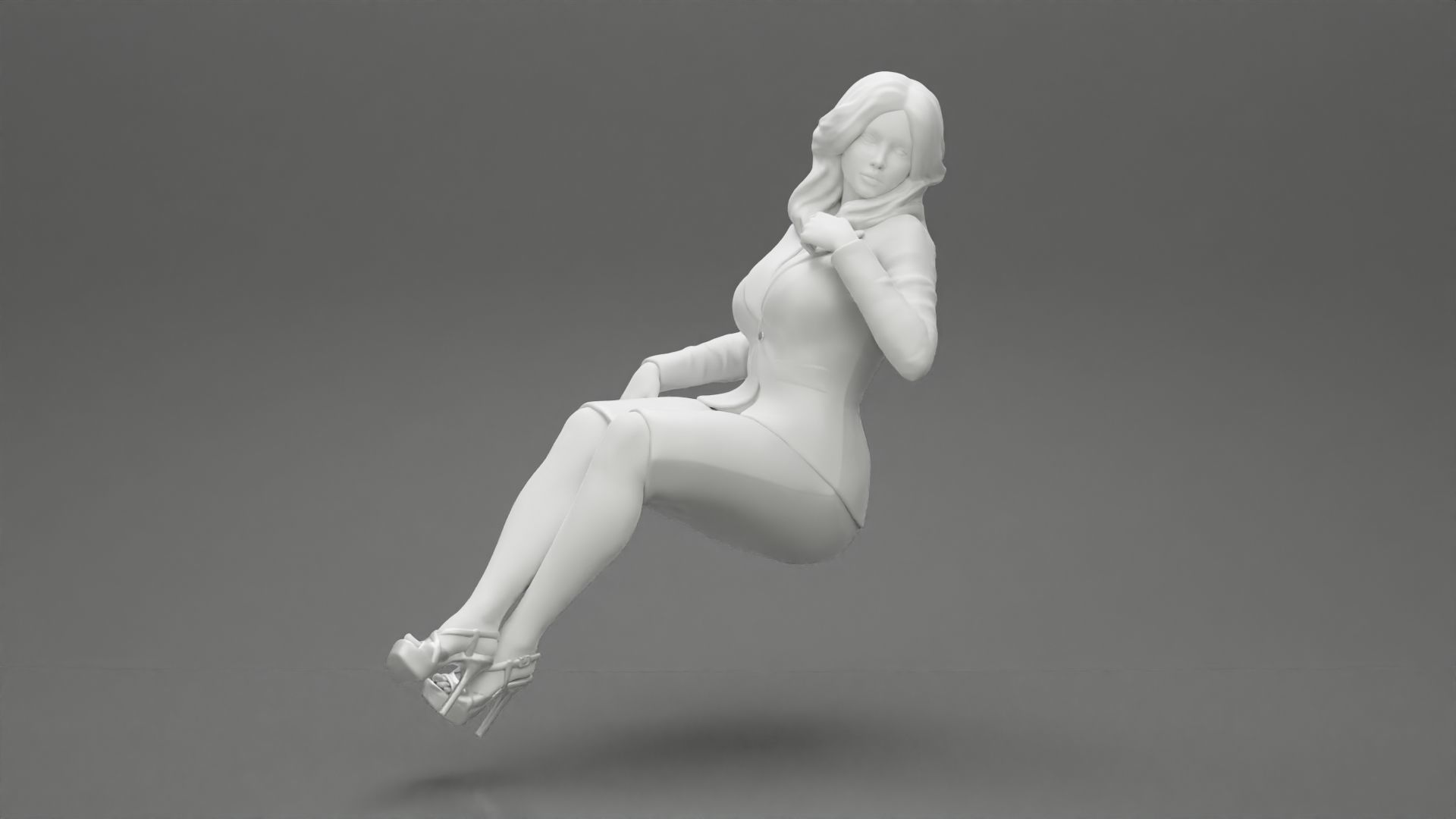 2 Businesswoman Sitting On Private Plane 3D print model_18