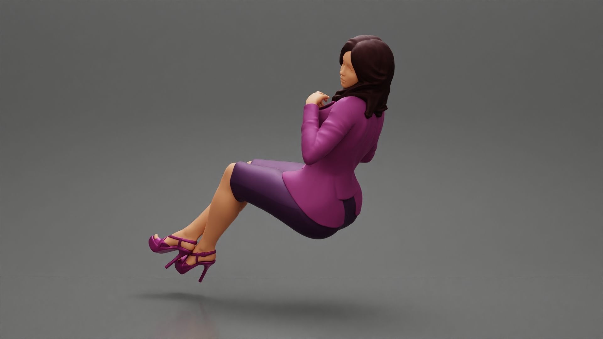 2 Businesswoman Sitting On Private Plane 3D print model_17