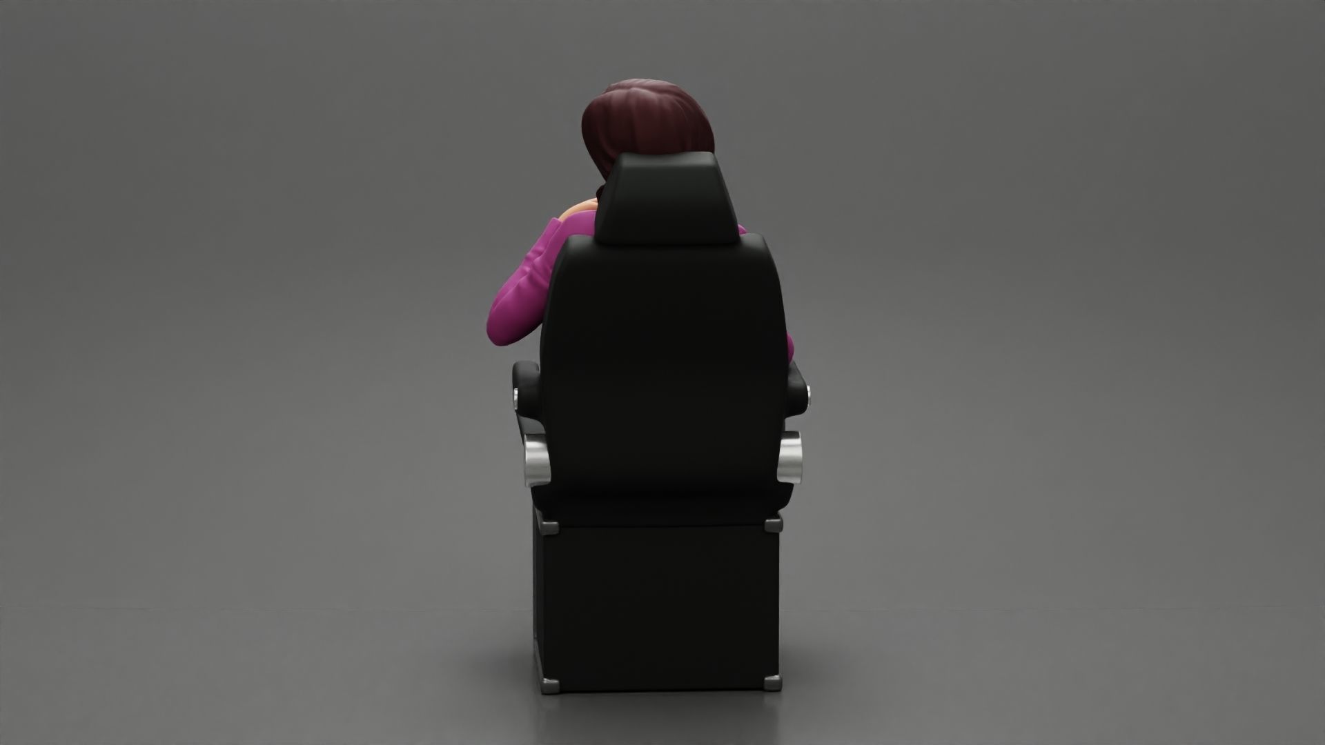 2 Businesswoman Sitting On Private Plane 3D print model_5