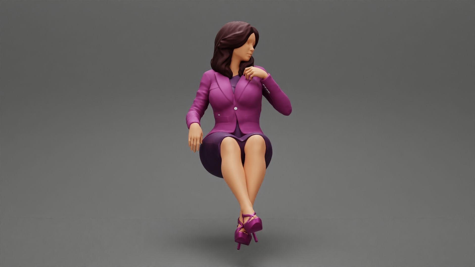 2 Businesswoman Sitting On Private Plane 3D print model_13
