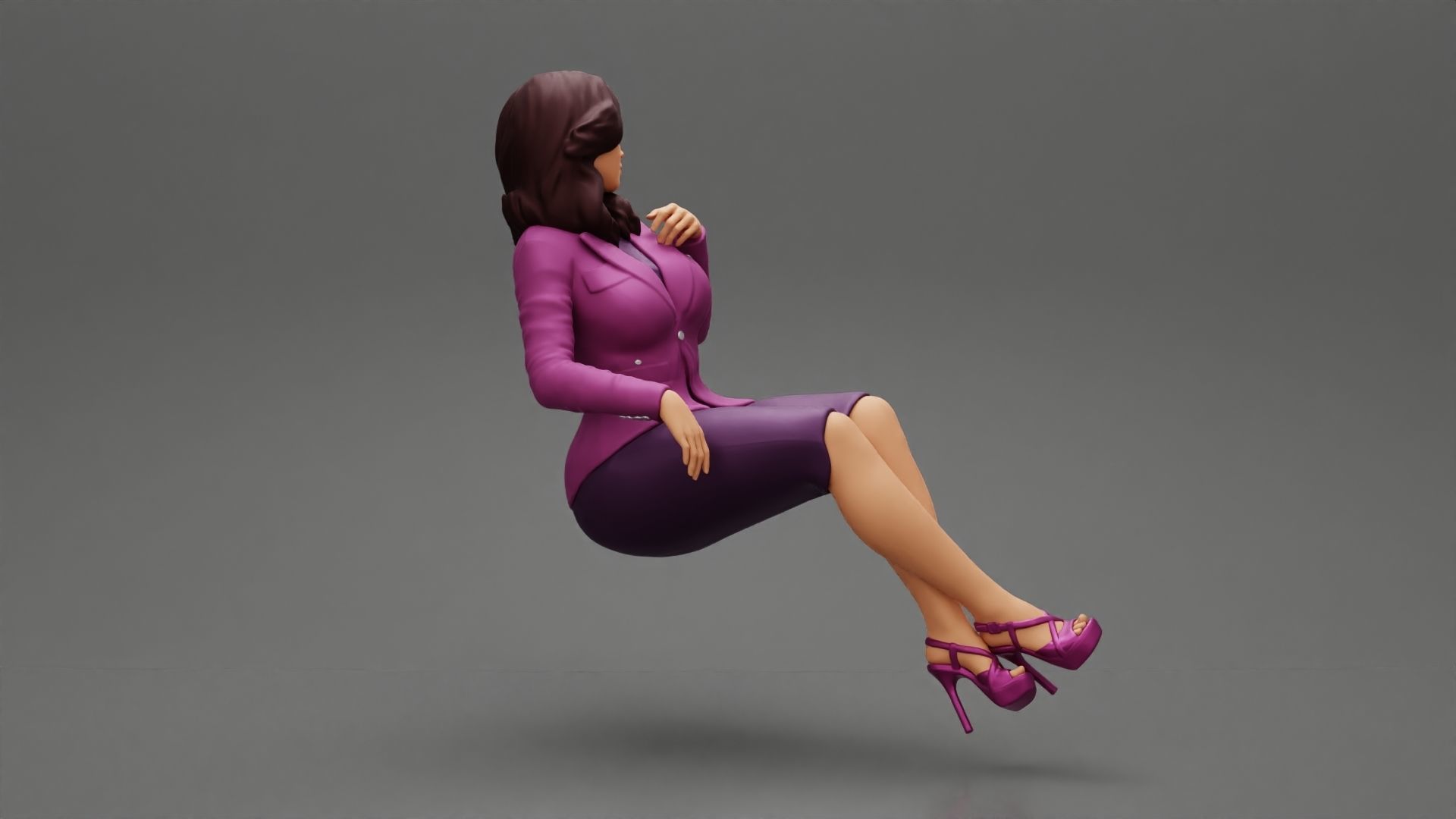 2 Businesswoman Sitting On Private Plane 3D print model_14