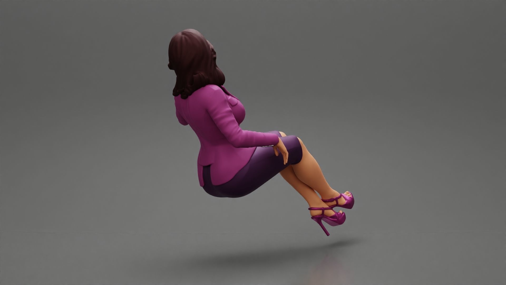 2 Businesswoman Sitting On Private Plane 3D print model_15