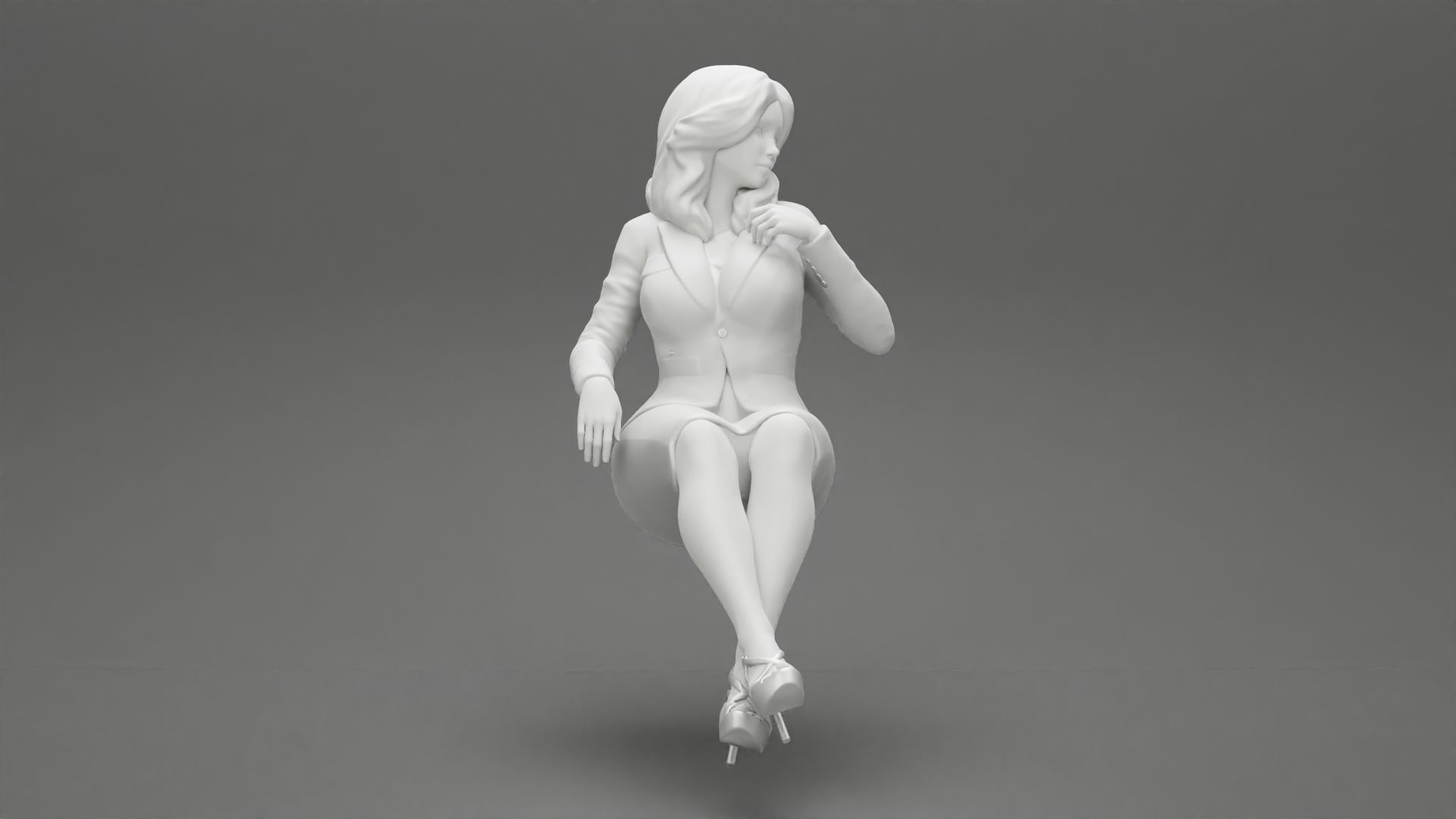 2 Businesswoman Sitting On Private Plane 3D print model_19