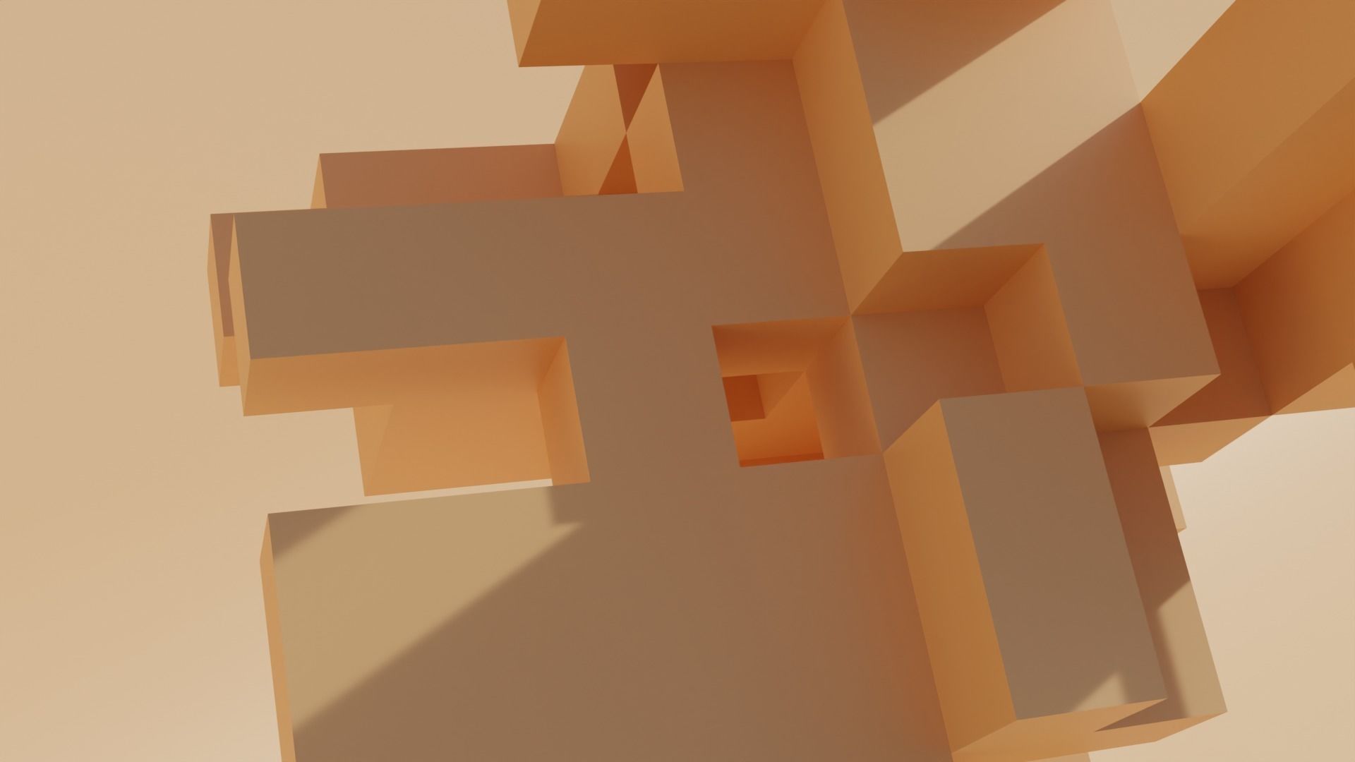 Geometric blocks V3 Low-poly 3D model_2