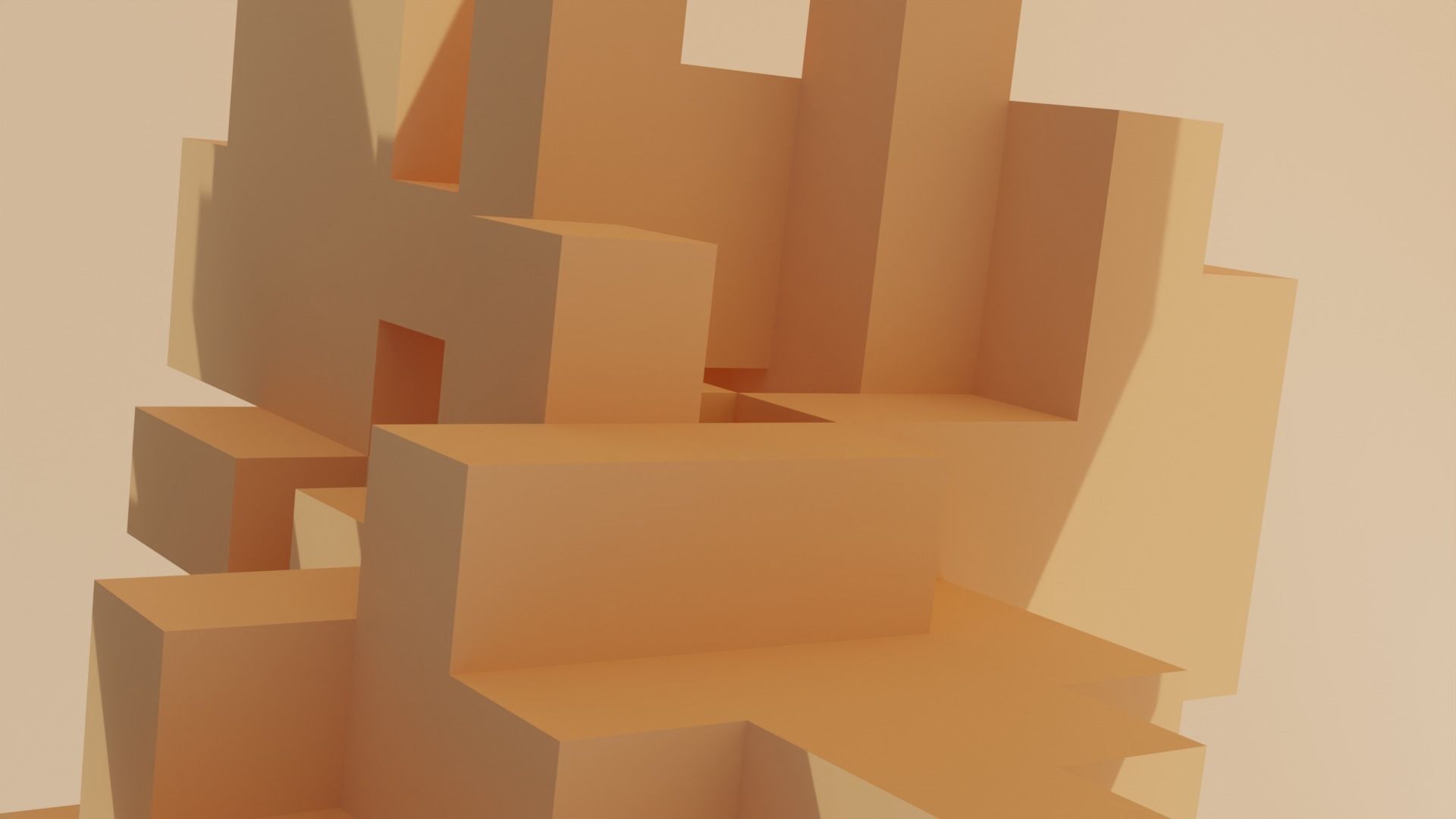 Geometric blocks V3 Low-poly 3D model_3