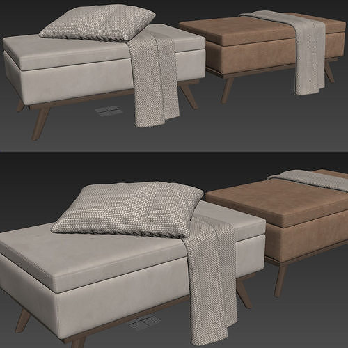 Owen Bench by Simpli Home 3D model 6