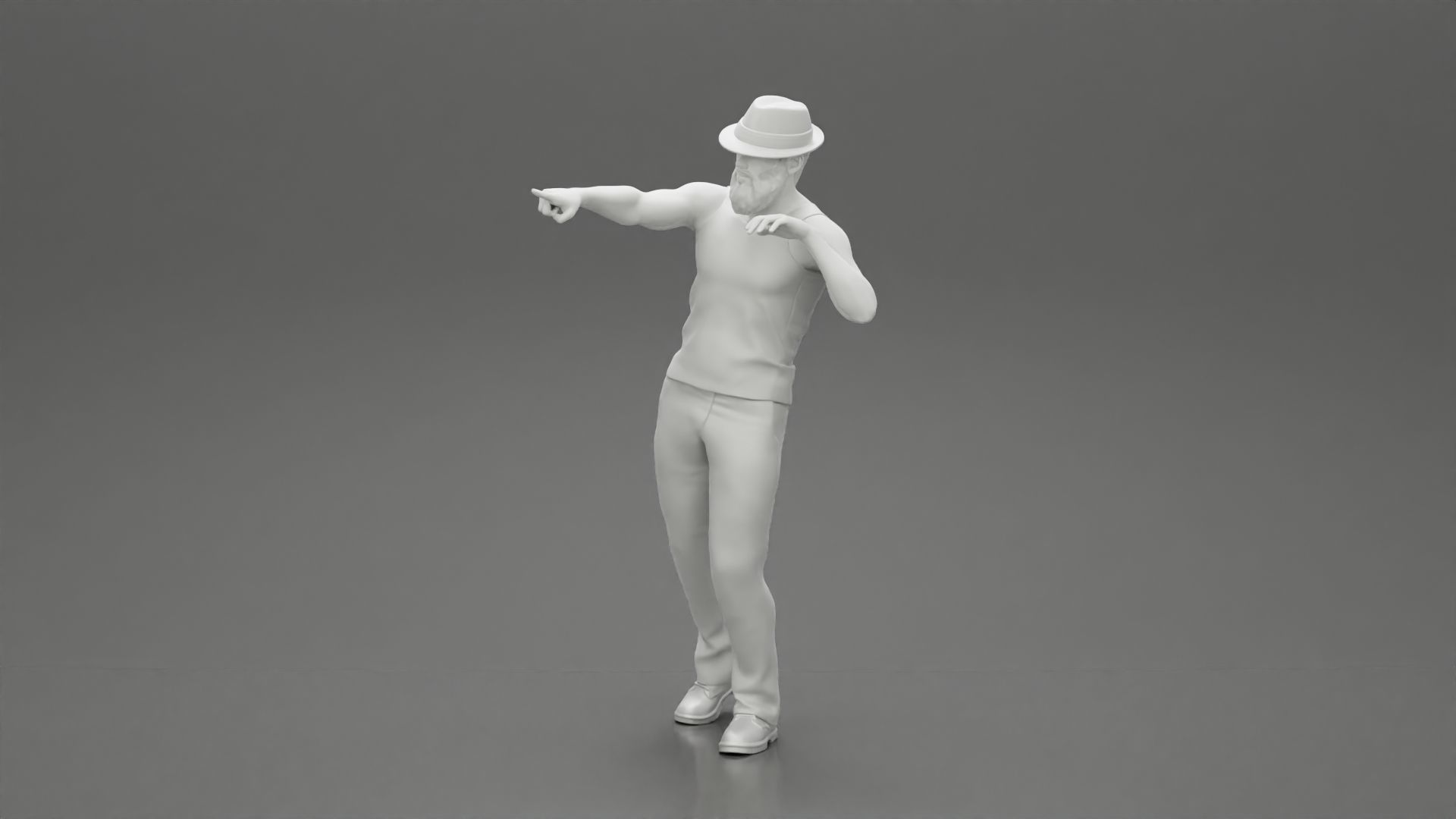 2 Models - Travel man wearing a hat with woman holding a map 3D print model_21