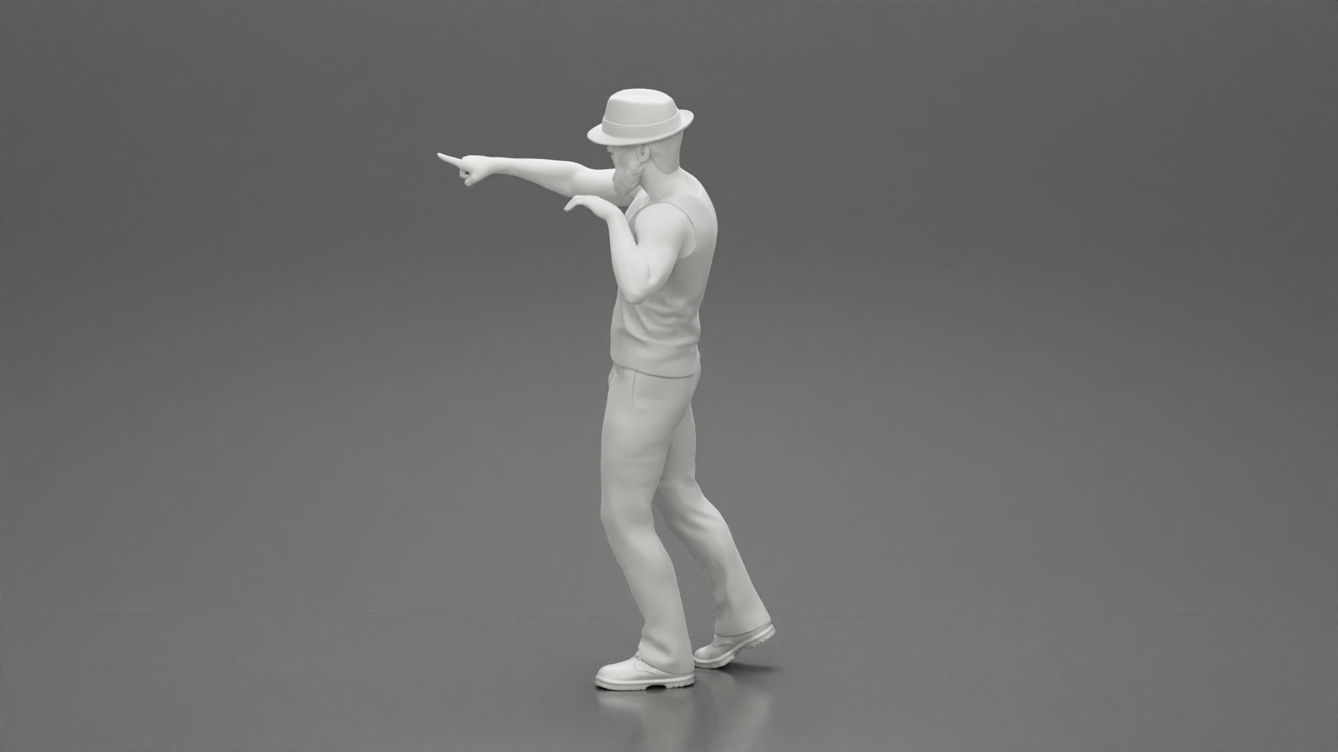 2 Models - Travel man wearing a hat with woman holding a map 3D print model_23