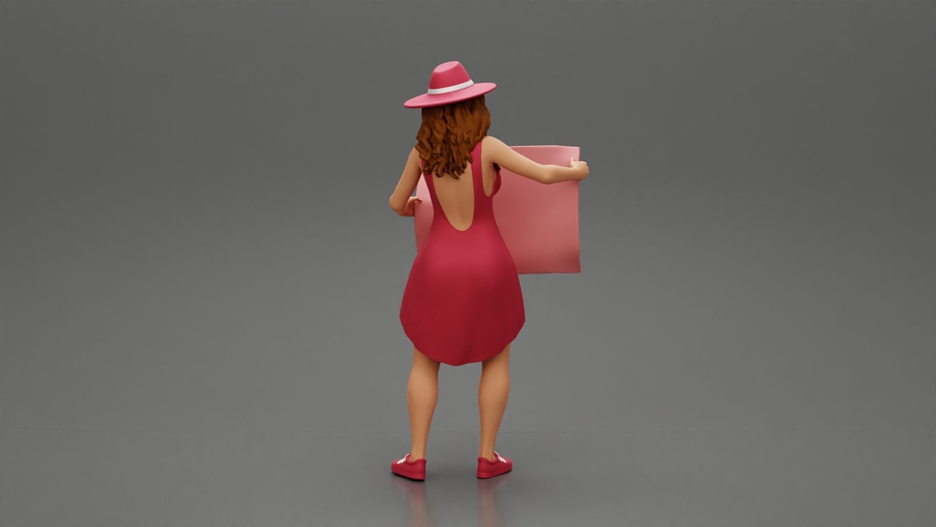 2 Models - Travel man wearing a hat with woman holding a map 3D print model_4