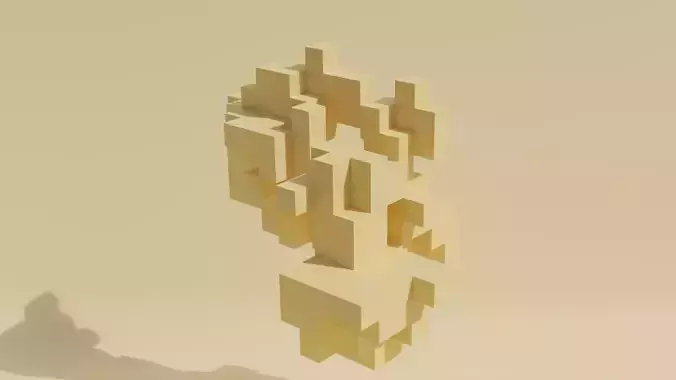 Geometric blocks V4 Low-poly 3D model