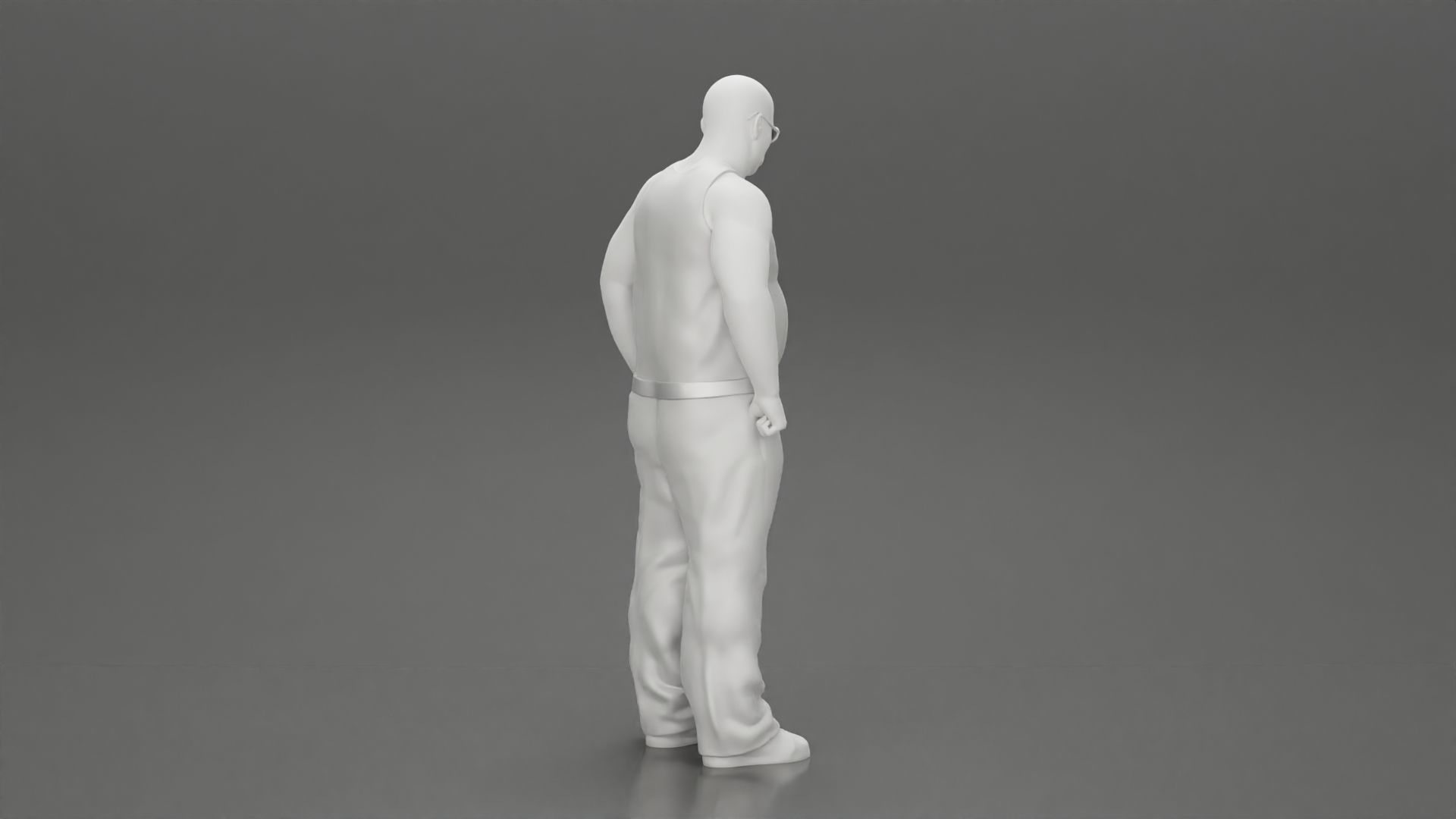 fat gangster homies standing with sunglasses 3D print model_8