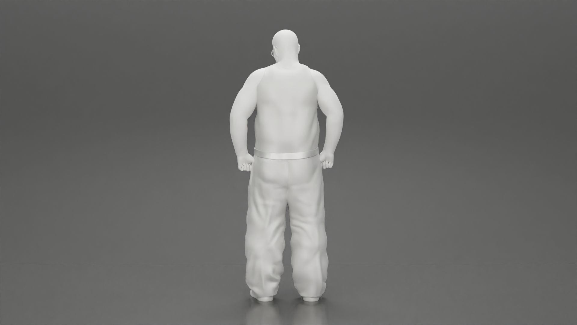 fat gangster homies standing with sunglasses 3D print model_9