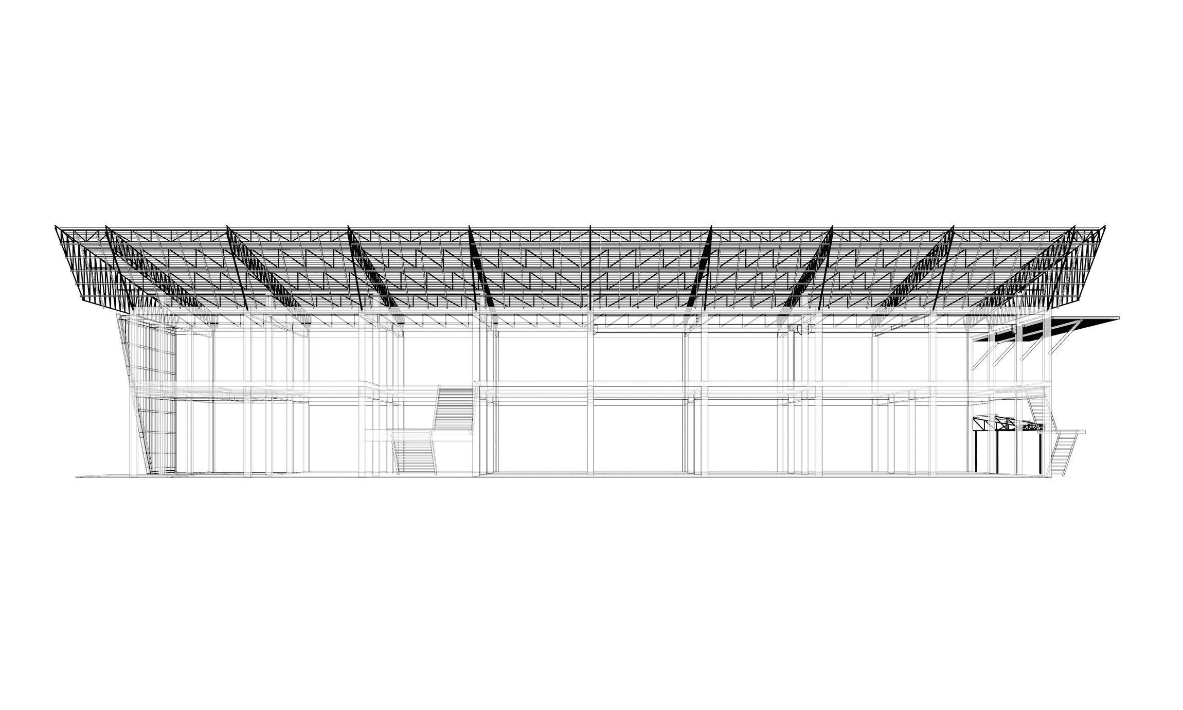 Building in structural frame 3D model_8