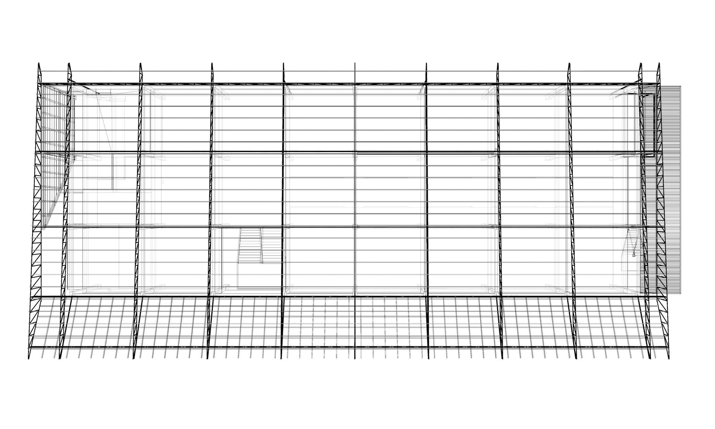 Building in structural frame 3D model_11