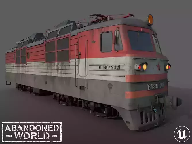 Soviet Electric Locomotive for UE4 Low-poly 3D model