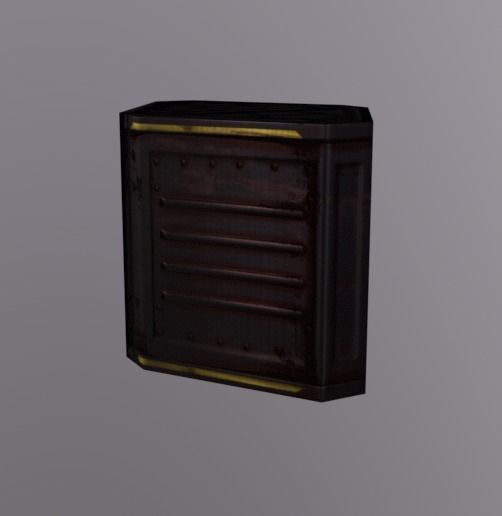 Crane Crate Low-poly 3D model_3