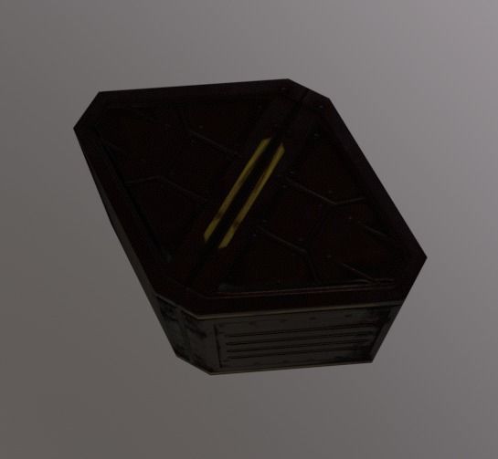 Crane Crate Low-poly 3D model_4