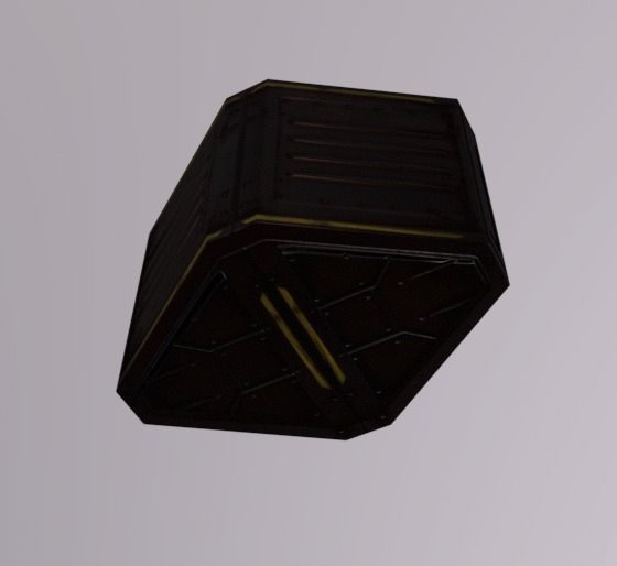 Crane Crate Low-poly 3D model_5