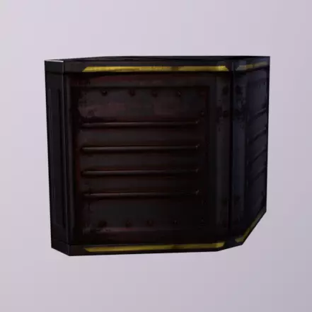 Crane Crate Low-poly 3D model_0