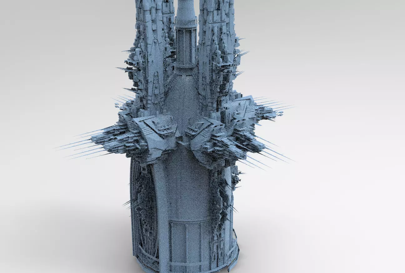 Emperor Adviser Sci fi Tower 1  3D model_0