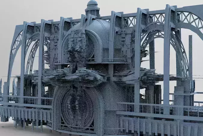 Sci Fi Fusion Emperor Tower Balcony 1 3D model