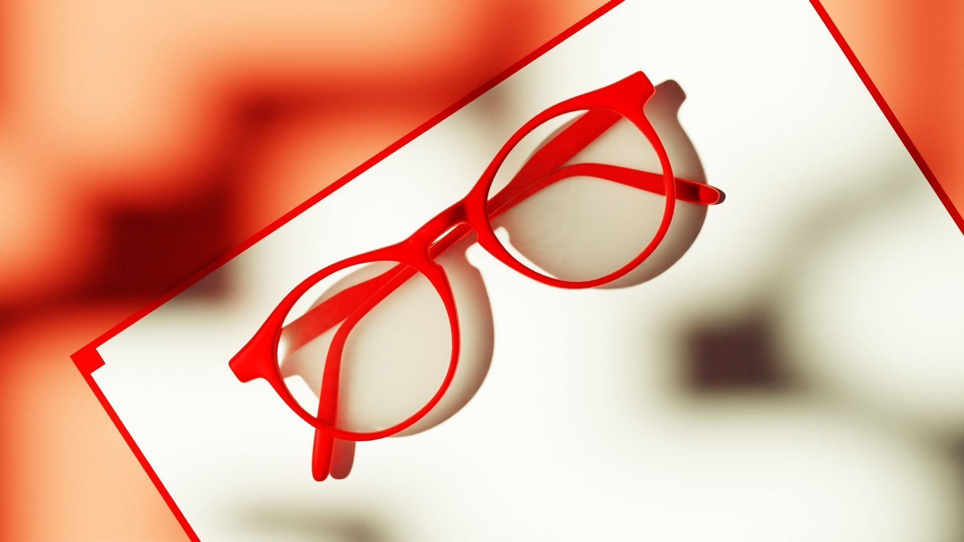 Realistic Round Glasses - Stylish Eyewear 3D Model 3D model_3