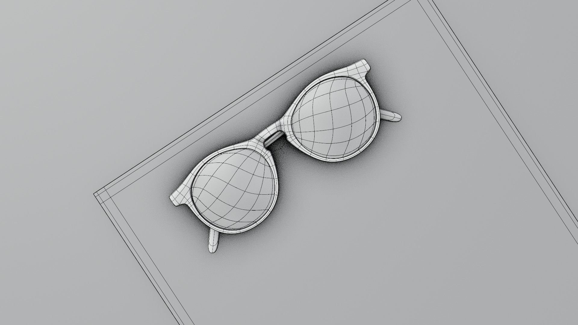Realistic Round Glasses - Stylish Eyewear 3D Model 3D model_7