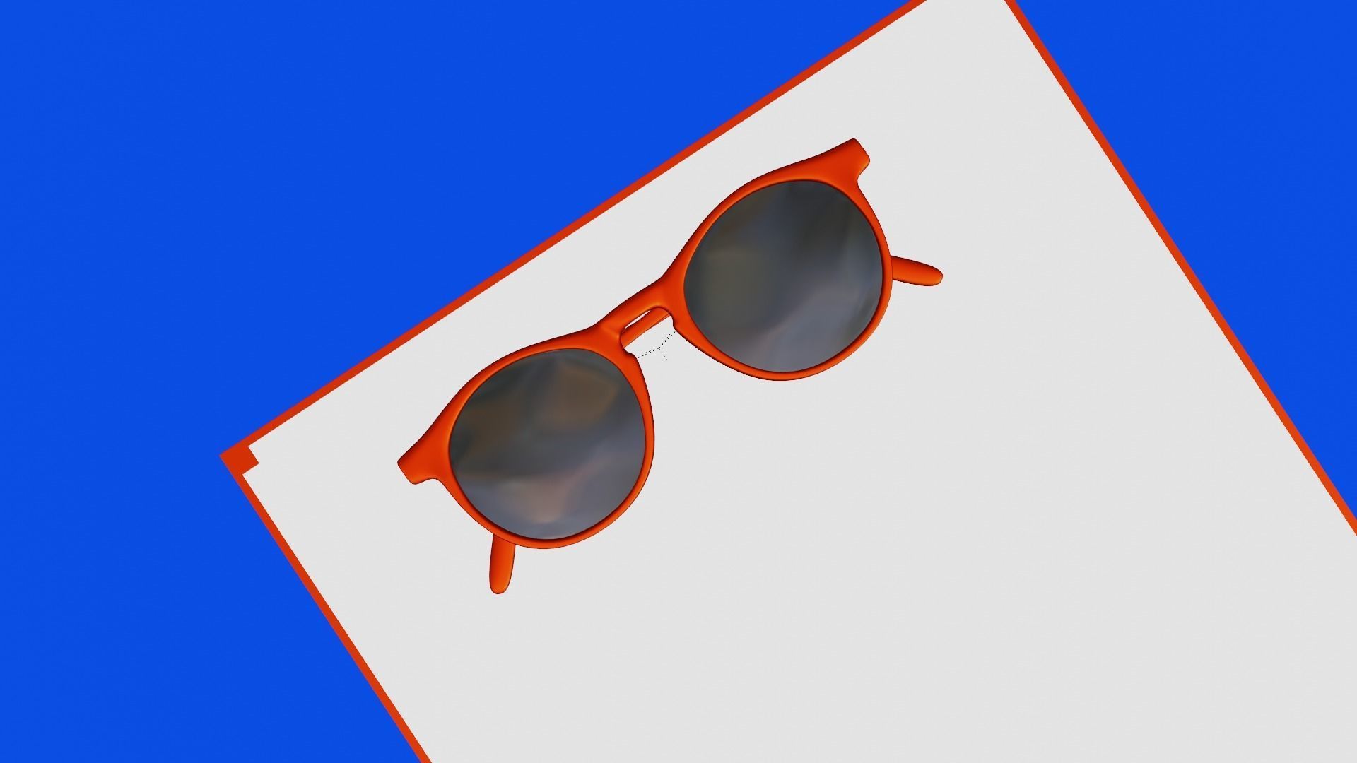 Realistic Round Glasses - Stylish Eyewear 3D Model 3D model_9