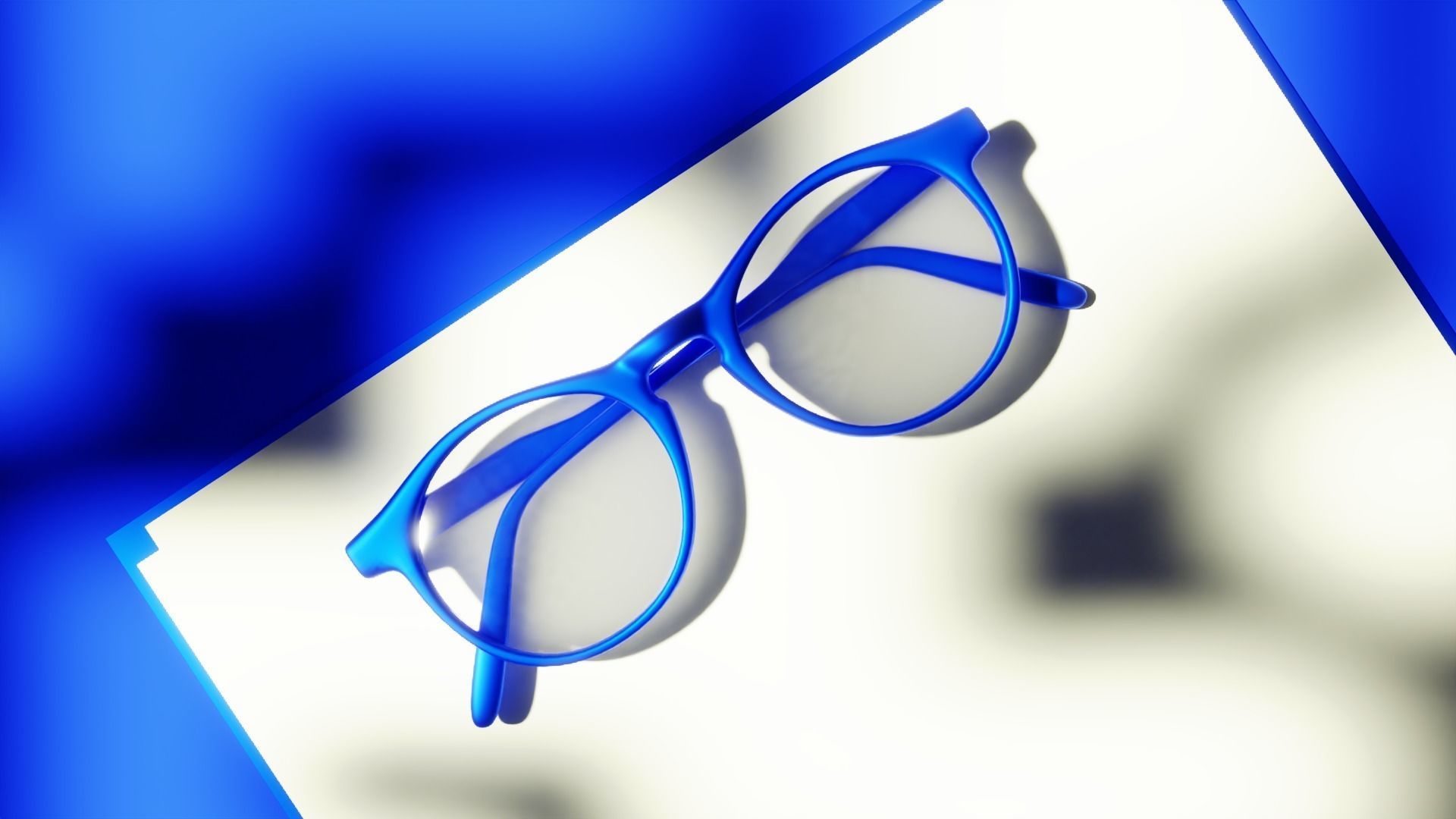 Realistic Round Glasses - Stylish Eyewear 3D Model 3D model_4
