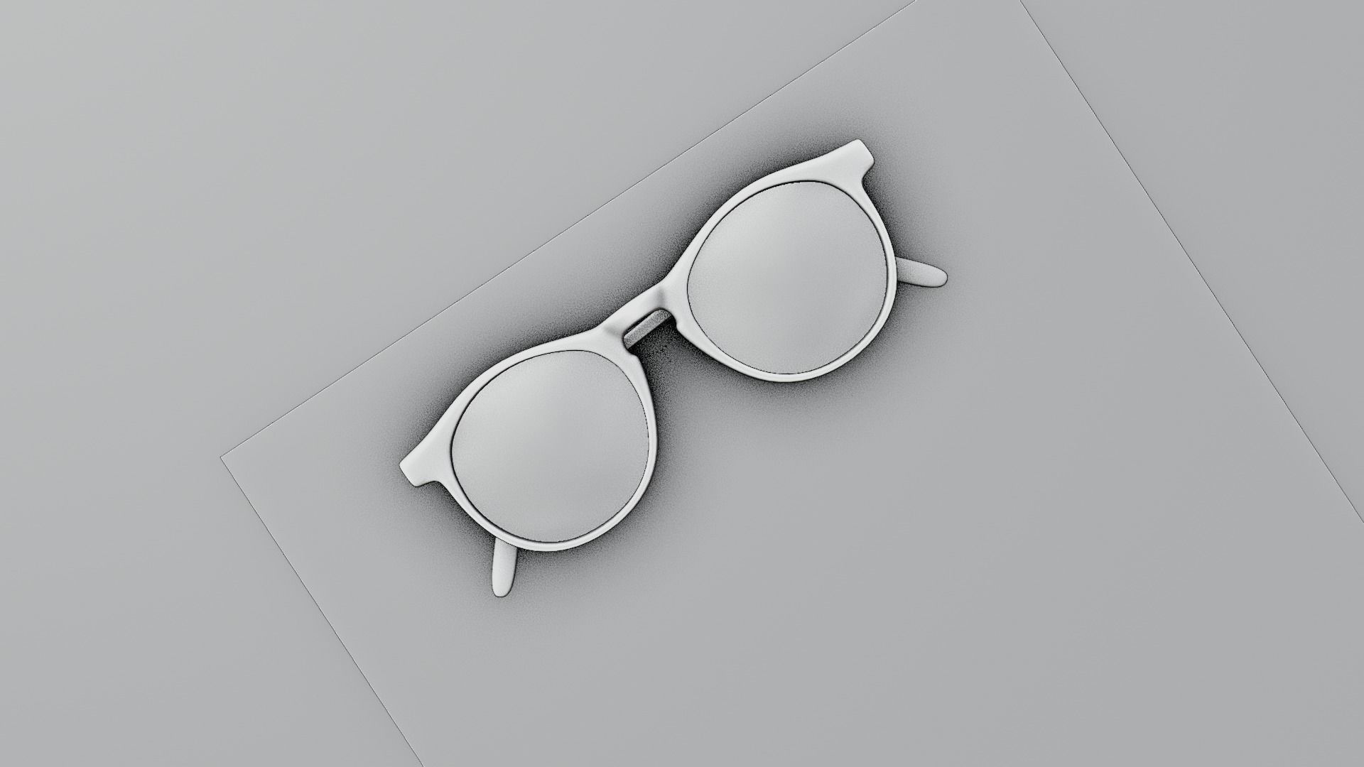 Realistic Round Glasses - Stylish Eyewear 3D Model 3D model_6