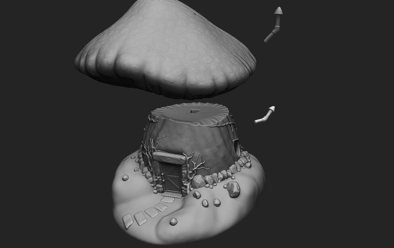 CASITA HONGO - MUSHROOM HOUSE 3D print model_3