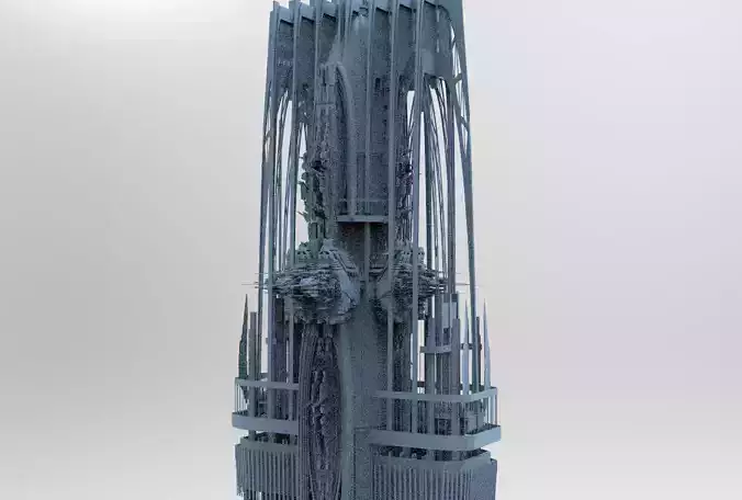 Sci Fi Fusion Emperor Tower Balcony 3  3D model
