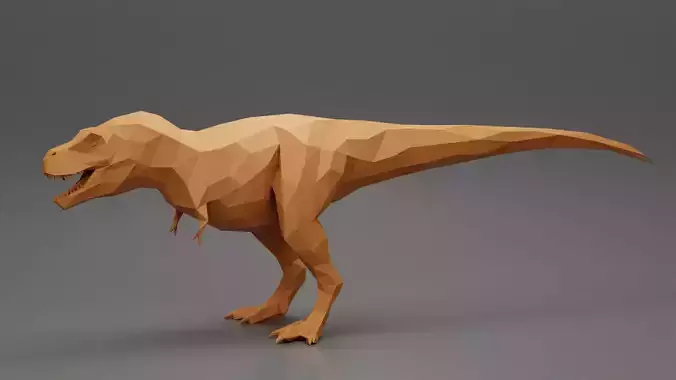 T-Rex 1 lowpoly 3D Print Low-poly 3D model