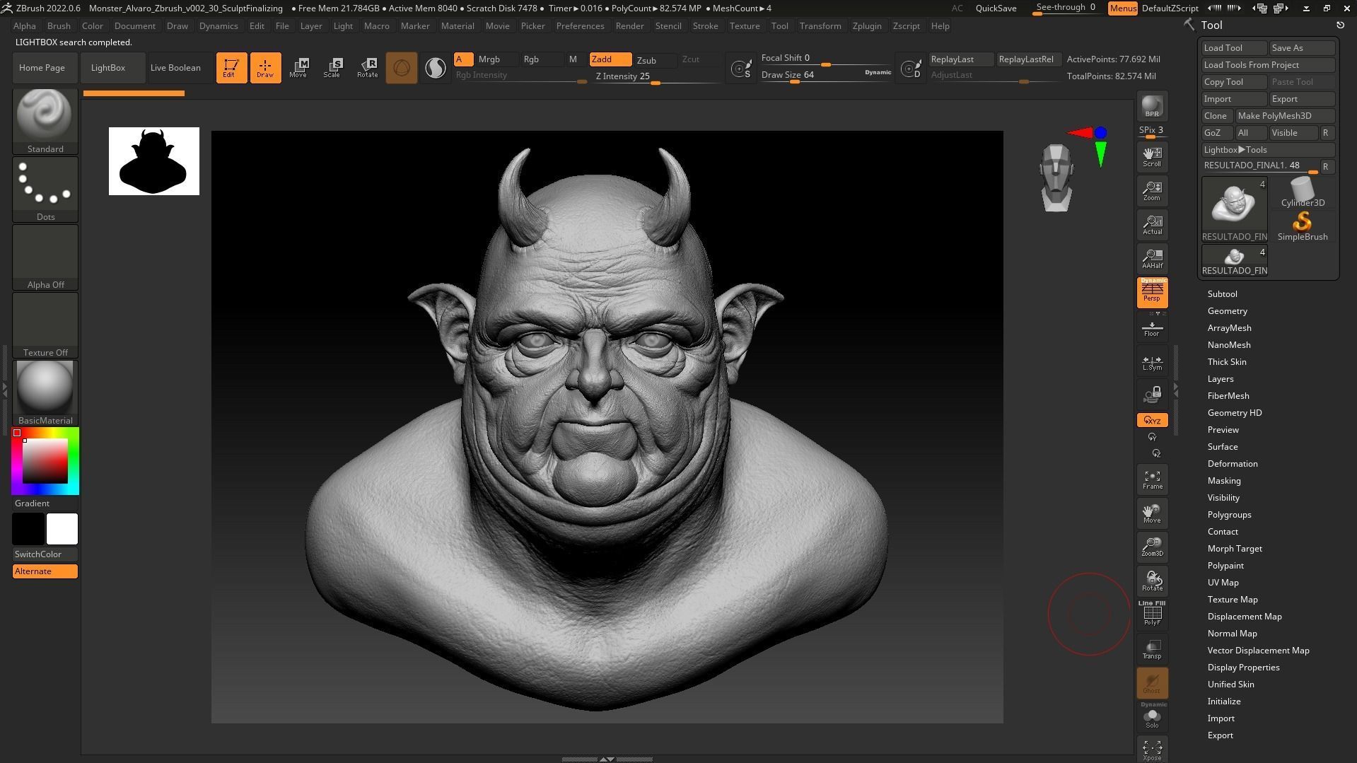 Deamon Low-poly 3D model_42