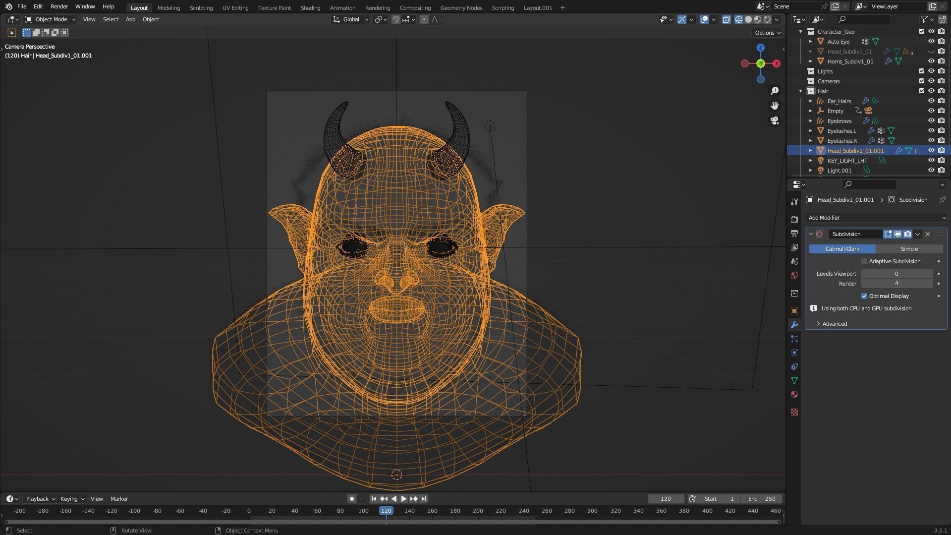 Deamon Low-poly 3D model_16