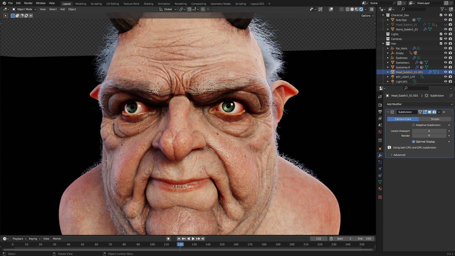 Deamon Low-poly 3D model_28